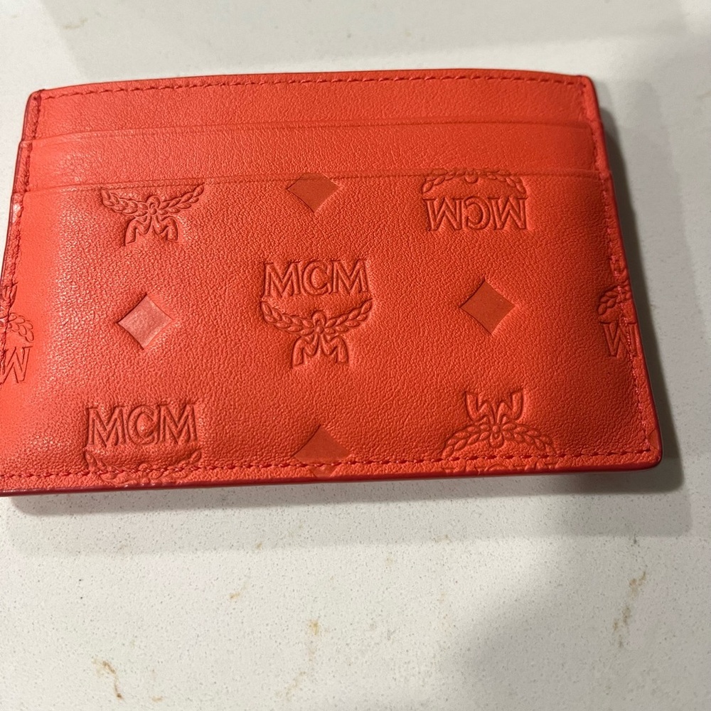 MCM orange card case